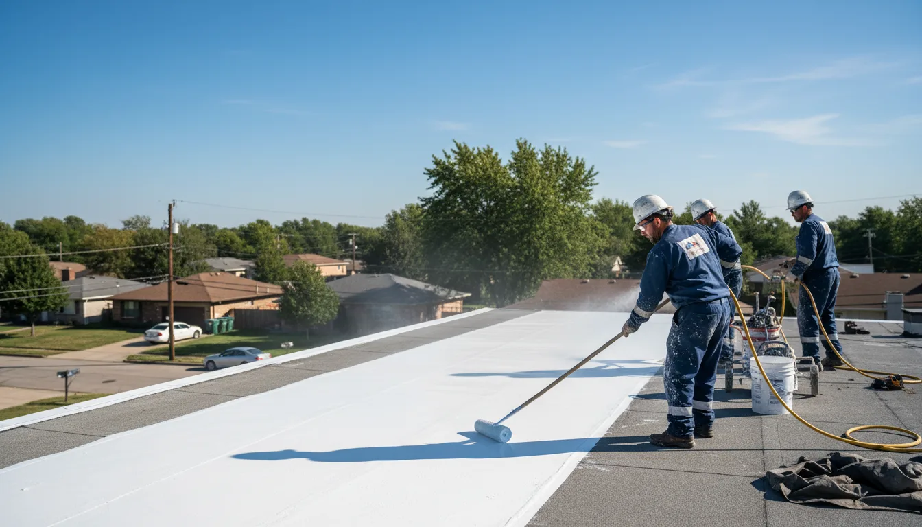 Commercial roof coating in Buckner, IL near me